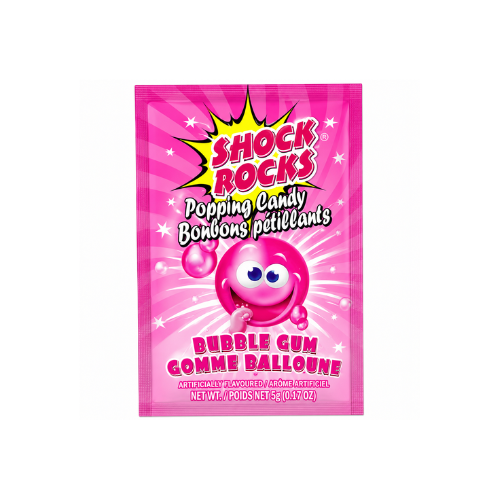 Shock Rocks Bubblegum Popping Candy 9g - 24 Pack