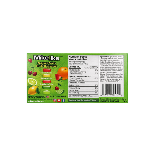 Mike and Ike Original Fruits - 24x22g Pack
