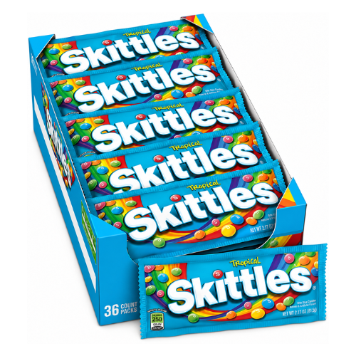 Skittles Tropical Fruit Candy 61g - 36 Pack