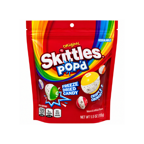 Skittles Pop'd Original Freeze Dried Pouch 155g - 8 Pack