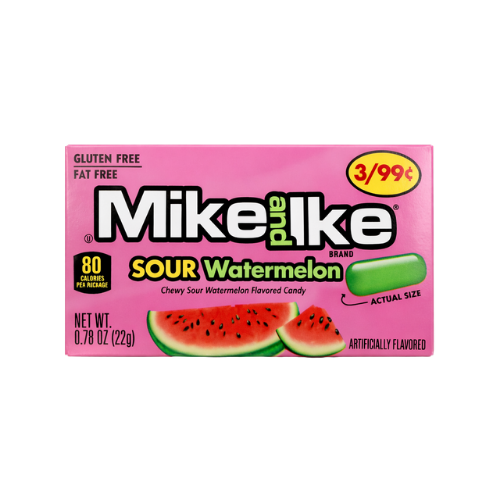 Mike and Ike Sour Watermelon - 24x22g Pack
