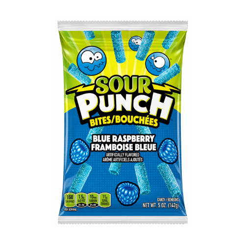 Sour Punch Bites Blue Raspberry 142g - 12 Pack