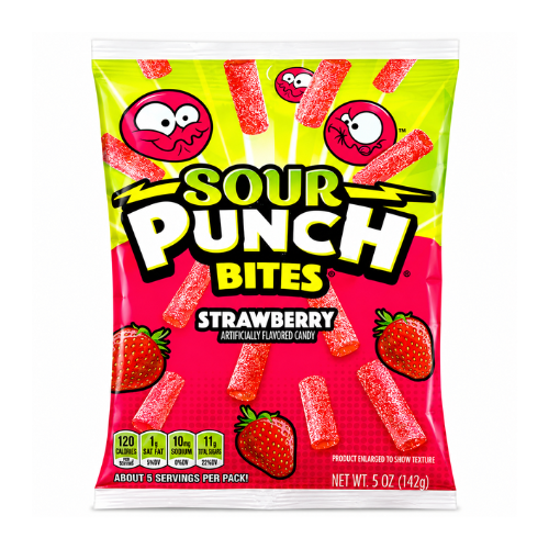 Sour Punch Bites Strawberry 142g - 12 Pack