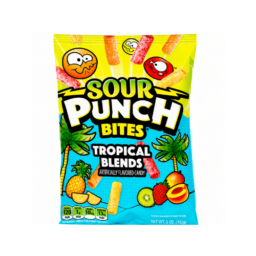 Sour Punch Bites Tropical Blends 142g - 12 Pack