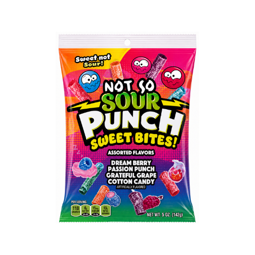 Sour Punch Sweet Bites Not So Sour 142g - 12 Pack