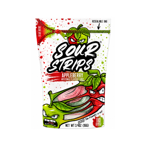 Sour Strips Appleberry 96g - 12 Pack