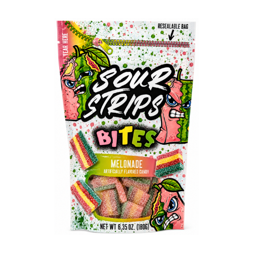 Sour Strips Bites Melonade 180g - 10 Pack