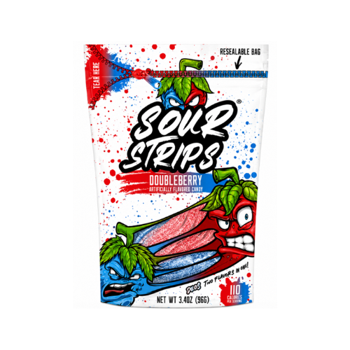 Sour Strips Doubleberry 96g - 12 Pack