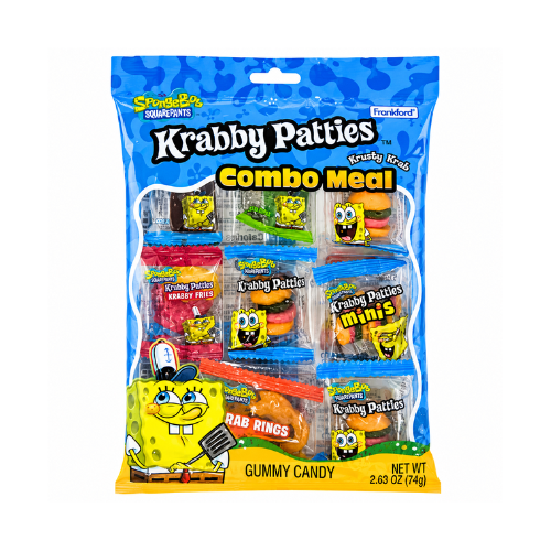 Spongebob Krabby Patties Combo Meal 74g - 12 Pack