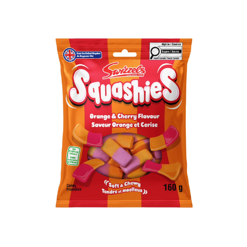 Squashies Orange Cherry 160g - 10 Pack