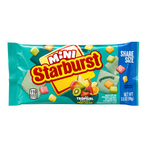 Starburst Minis Tropical Sunset King Size 99g- 15 Pack