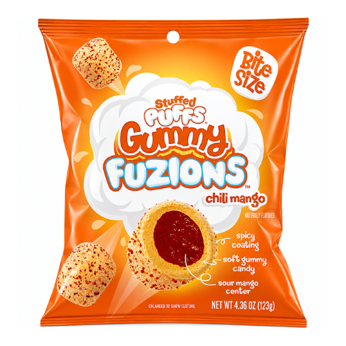 Stuffed Puffs Gummy Fuzions Chili Mango 120g - 8 Pack
