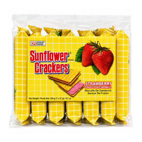 Sunflower Crackers Strawberry Cream Sandwich 27g - 7 Pack