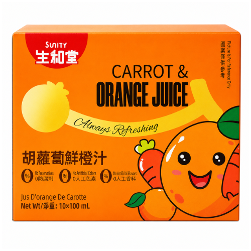 Sunity Carrot & Orange Juice 100ml - 10 Pack