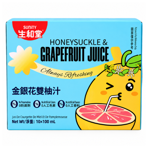 Sunity Honeysuckle & Grapefruit Juice 100ml - 10 Pack