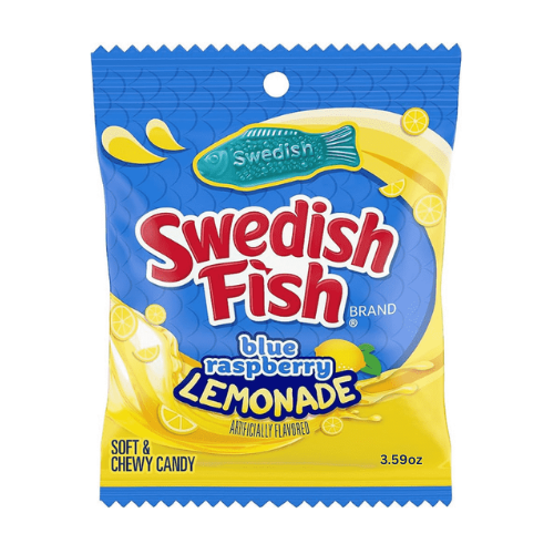 Swedish Fish Blue Raspberry Lemonade 102g - 12 Pack