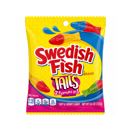 Swedish Fish Tails Candy 102g - 12 Pack