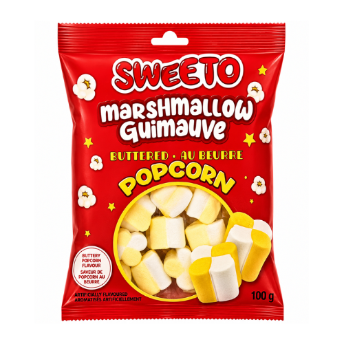 Sweeto Marshmallow Buttered Popcorn 100g - 24 pack