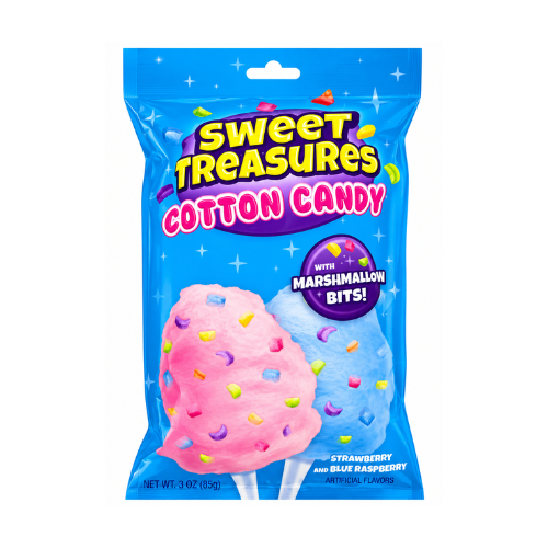 Sweet Treasures Cotton Candy 85g - 12 Pack