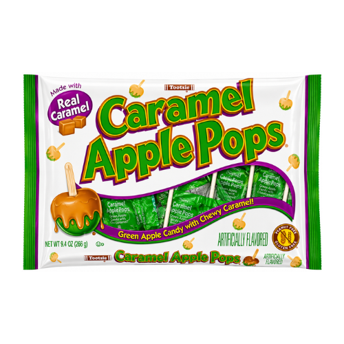 Tootsie Caramel Apple Pops Bag 266g - 1 Bag