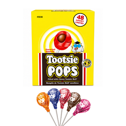 Tootsie Pops Assorted - 100 Lollipops