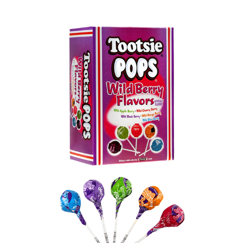 Tootsie Pops Wild Berry Flavors - 100 Lollipops