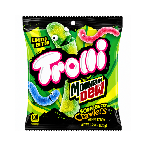 Trolli Mountain Dew Sour Brite Crawlers 120g - 12 Pack