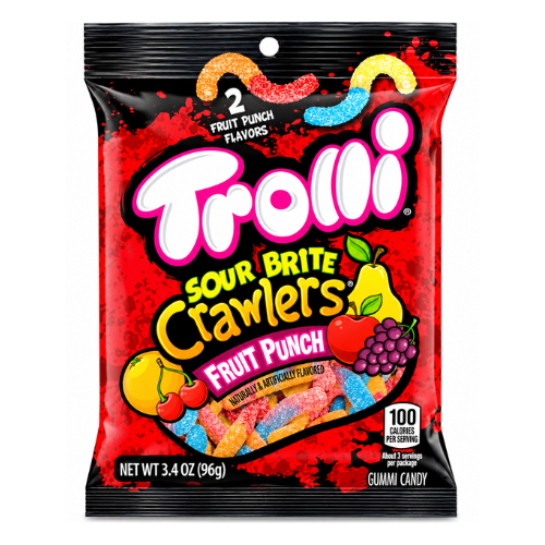 Trolli Sour Brite Crawlers Fruit Punch 142g - 12 Pack