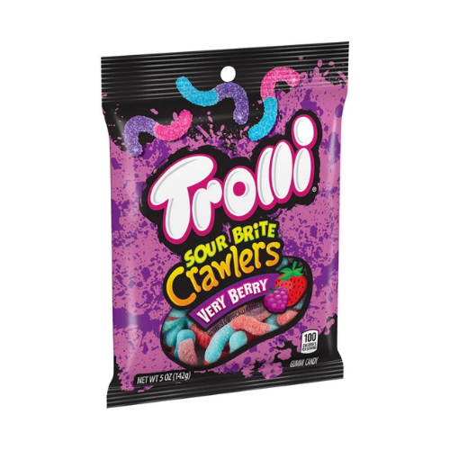 Trolli Sour Brite Crawlers Very Berry 142g - 12 Pack