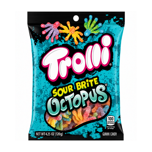 Trolli Sour Brite Octopus 120g - 12 Pack