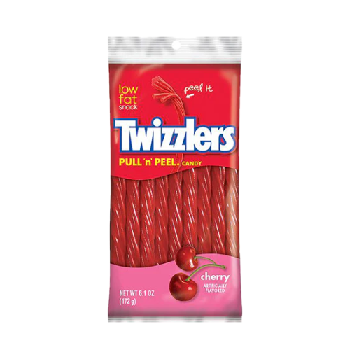 Twizzlers Pull-N-Peel Cherry Candy 172g - 12 Pack