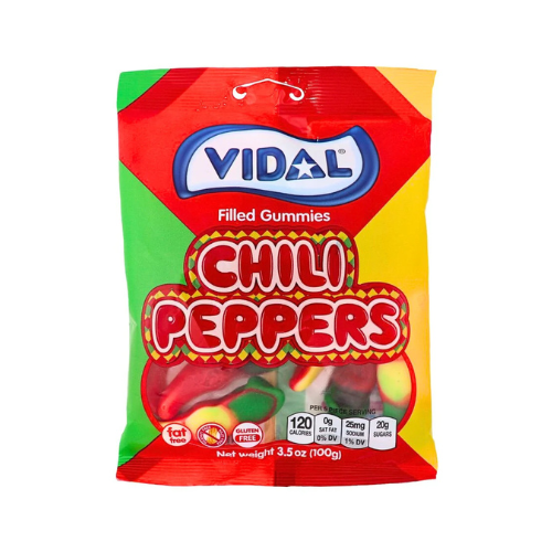 Vidal Spicy Chili Peppers Gummies 100g - 14 Pack