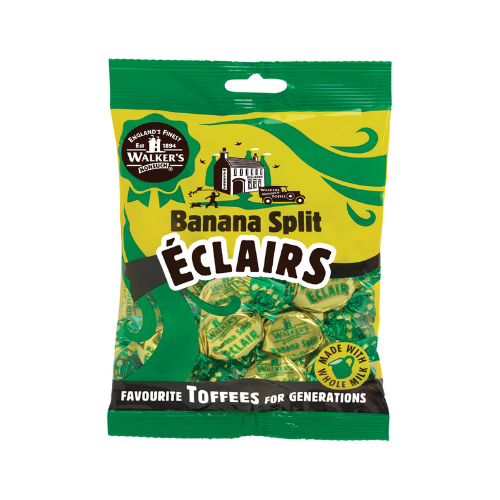 Walker's Nonsuch Banana Split Eclairs Bags (UK) 150g - 12 Pack