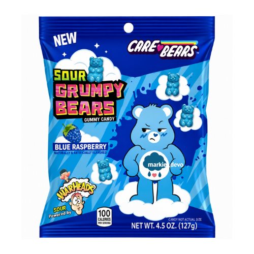 Warheads Sour Grumpy Bears 99g - 12 Pack