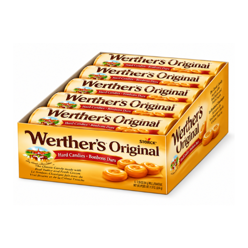 Werther's Original Hard Candy Rolls 50g - 12 Pack