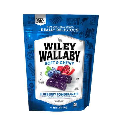 Wiley Wallaby Blueberry Pomegranate Licorice Candy 113g - 24 Pack