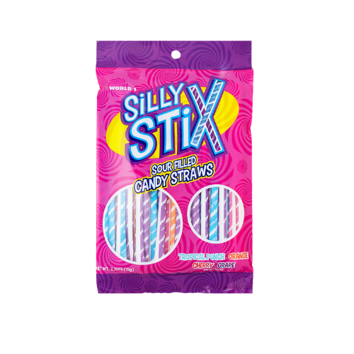 World Silly Stix Straws 78g - 24 Pack