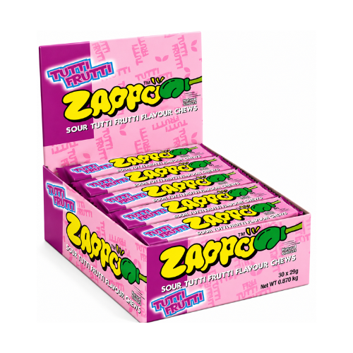 Zappo Sour Tutti Frutti Chews 29g (Aus) - 30 Pack