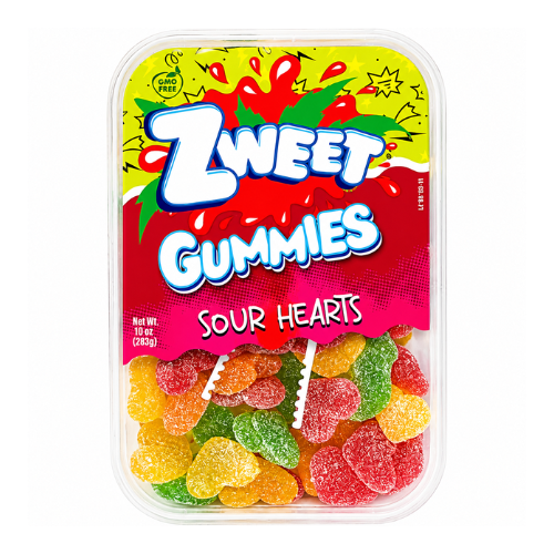 Zweet Gummies Sour Hearts 285g - 6 Pack