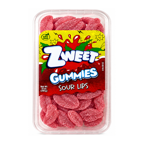 Zweet Gummies Sour Lips 10oz - 6 Pack