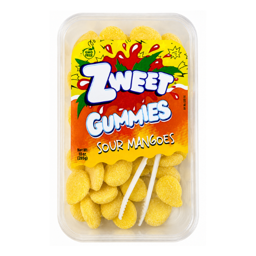 Zweet Gummies Sour Mangoes 10oz - 6 Pack