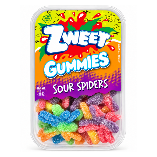 Zweet Gummies Sour Spiders 285g - 6 Pack