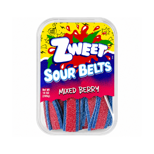 Zweet Sour Belts Mixed Berry 285g - 6 Pack