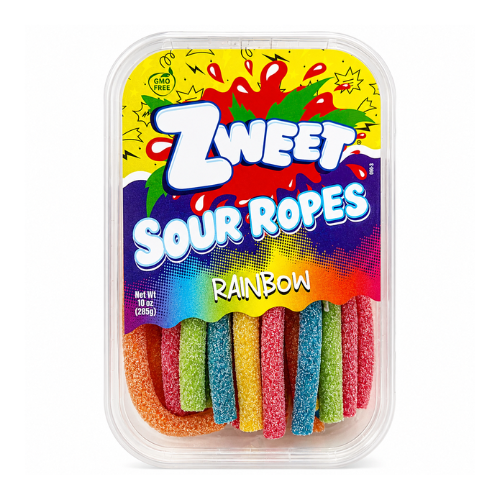Zweet Sour Ropes Rainbow 10oz - 6 Pack