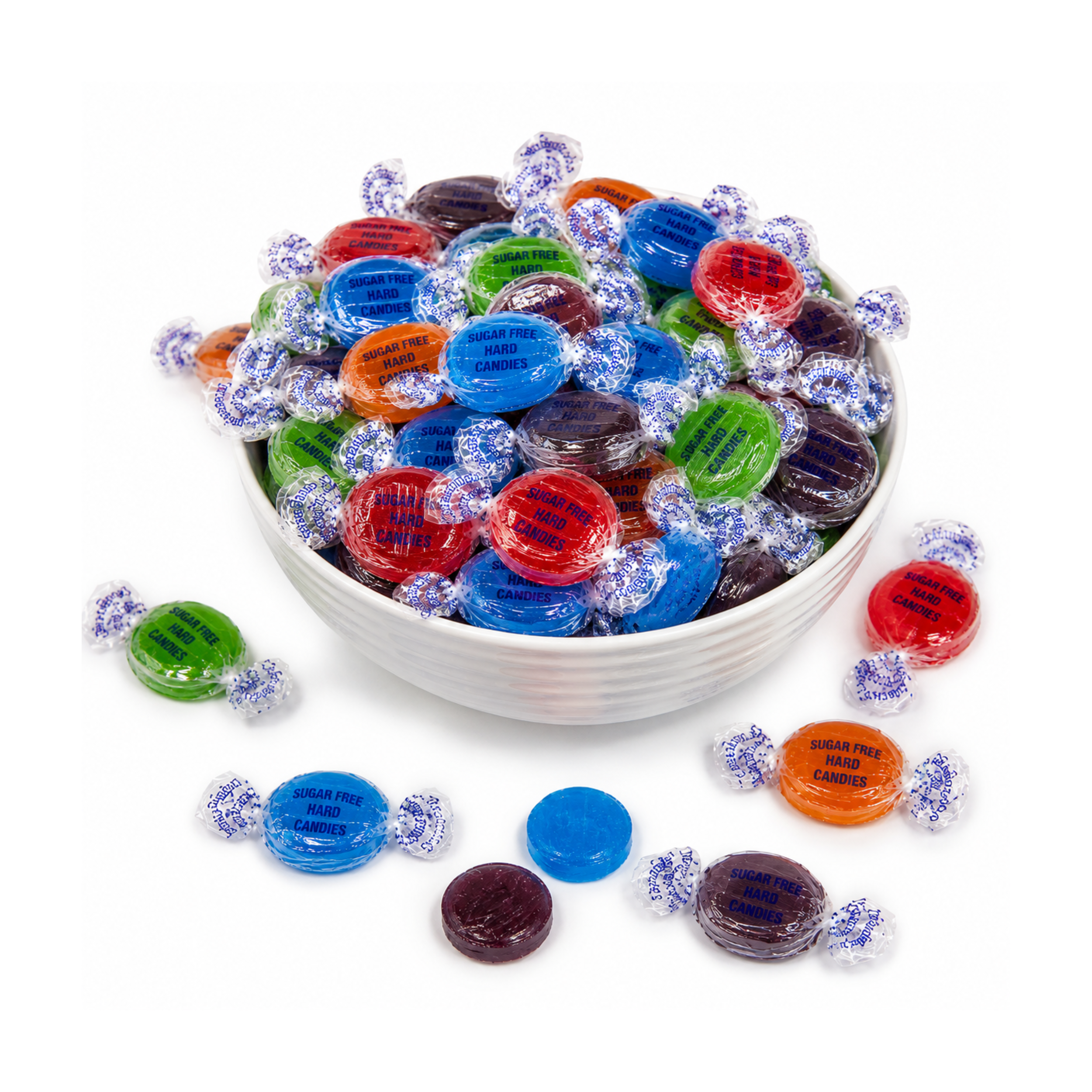 Sugar Free Assorted Fruit Flavour Hard Candy 6lb - Bulk Bag