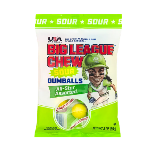 Big League Chew Sour Gumballs 3oz - 12 Pack