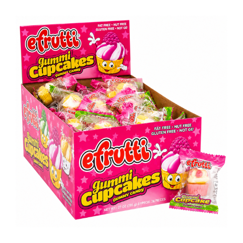 Efrutti Gummi CupCake Candy - 60 Pack