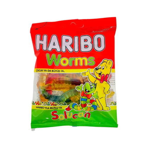 Haribo Halal Worms 80g - 24 Pack