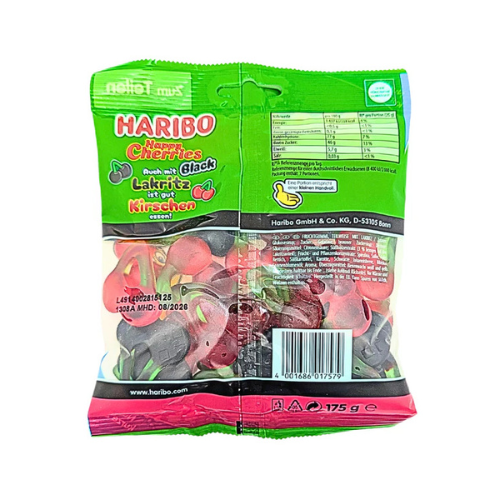 Haribo Happy Cherries Black 175g - 20 Pack