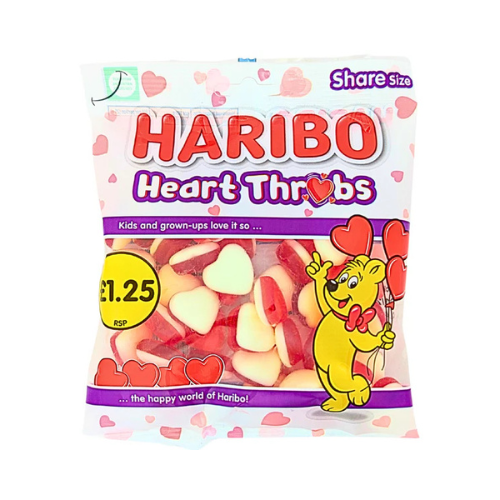 Haribo Heart Throbs 140g (UK) - 12 Pack